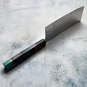 Couteau à découper en acier Damas industriel fait main, style Viking, avec manche en bois, écologique, ambidextre, pour la découpe de viande - Product Image 3
