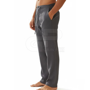 Mens Linen Summer <b>Trousers</b> Loose Fit Lightweight Comfortable Design Perfect For Travel Daily Wear And Outdoor Use - Product Image 3
