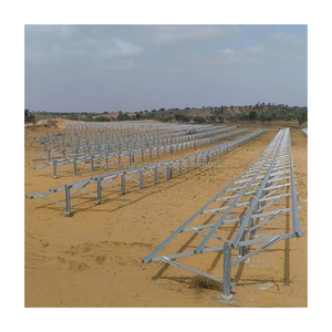 Q235 Hot <b>Dip</b> Galvanized Steel Solar Panel Ground Mounting System for Solar Farm ISO9001 Certified - Product Image 1