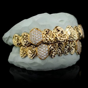 Excellent Quality <b>Diamond</b> Grillz <b>Teeth</b> Caps for Men and Women Jewelry with Shiny Iced Out Design Available In Bulk Quantity - Product Image 3