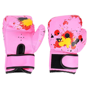 Gants de boxe pour enfants en cuir PU respirant, motif éclaboussures, pour l'entraînement et le sparring, pour les enfants de 3 à 12 ans, vente en gros - Product Image 6