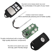 Telecomando RF Universale 315/433MHz a Codice Fisso e Programmabile, Struttura in Metallo, Funzione Privacy, 4 Pulsanti per Porte da Garage