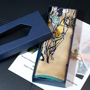 Women's 65CM Square Scarf Hand Rolled 30% Silk Fashion Animal Print Skin-Friendly Durable - Product Image 4