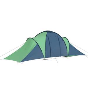 Tente de camping bleue et verte pour 6 personnes - Product Image 3
