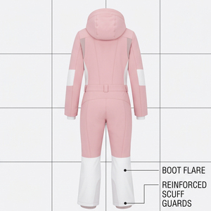 MALUZA INDUSTRIES Durable Waterproof 10,000mm <b>Men's</b> Hooded <b>Jumpsuit</b> Windproof Snow Warm Insulated Polyester/Nylon Ski Zipper - Product Image 2
