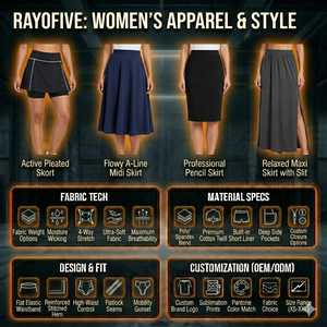 Nuevo Diseño Falda Maxi Plisada a Rayas con Cintura Natural, Transpirable y Ecológica, Moda de Verano Casual, Delgada, Lavado en Seco para Mujer - Product Image 5