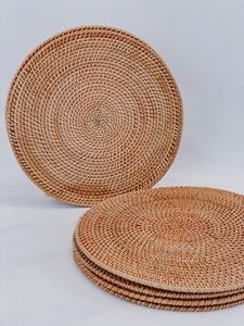 Set de table en rotin naturel du Vietnam, tressé à la main, pour la mise en place de la table à dîner, la décoration de restaurant, de maison et d'événements - Product Image 2