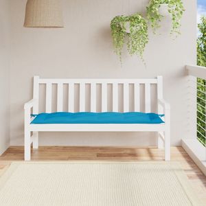 Cojín para Banco de Jardín de Tela Oxford Azul Claro de 59.1"x19.7"x2.8", Cojines y Almohadas para Exteriores - Product Image 1