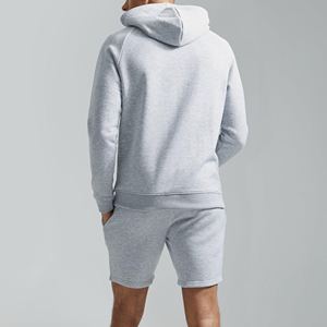 Conjunto de Sudadera con Capucha y Pantalones Cortos Personalizados de Moda Masculina, Transpirables, de Algodón, Casuales, de Dos Piezas, con Diseño de Logotipo Personalizado, MOQ Bajo - Product Image 2