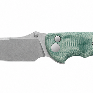 Couteaux pliants avec manche texturé vert menthe, poignée ergonomique avec rainure pour les doigts, lame large à pointe tombante et bouton de pouce pour les tâches en extérieur - Product Image 3