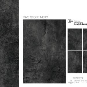 Baldosas de Porcelana Nero Garden con Aspecto de Piedra Negra, Resistentes al Tráfico Intenso, para Uso en Exteriores, Antideslizantes, de 20 mm de Grosor, 600x600 mm - Product Image 2
