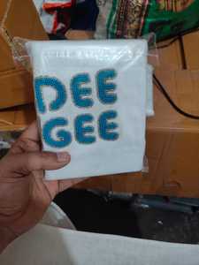 <b>Beaded</b> Embroidery Green Rhinestone Logo Tank Top Cotton Ribbed Fabric Casual Summer Wear Sleeveless Vest Apparel Women Clothing - Product Image 2