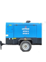 Compresseur d'air Liutech, fabricant de compresseurs d'air Liutech LUY150-13/130-15, compresseur d'air à spirale 140 kW, compresseur mobile pour l'exploitation minière