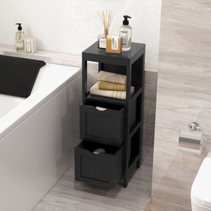 Mobiletto Autoportante a 2 Cassetti per Bagno con Funzionalità Rimovibili - Soluzione d'Arredo - Product Image 3