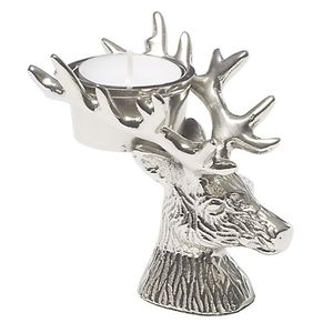 Figurine de cerf doré en métal pour Noël, statue rustique de renne aux bois, décoration de table de fêtes - Product Image 4