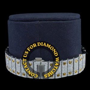 Montre-bracelet classique Hip Hop pour homme, haut de gamme, boîtier carré élégant, cadran à chiffres romains, verre quartz, entièrement sertie de diamants Moissanite - Product Image 4