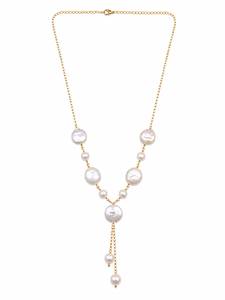 Collier personnalisé plaqué rhodium avec pendentif pièce, perle baroque, perle ronde, chaîne Y, chaîne câble, bijoux de luxe pour femme, cadeau de mariée - Product Image 2