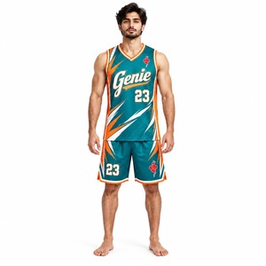 Conjunto de Uniforme de Baloncesto, Camiseta y Pantalones Cortos, Ropa Deportiva Ligera y Transpirable para Entrenamiento, Competencia y Práctica - Product Image 1