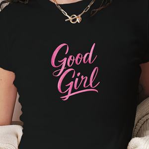 Camiseta corta de moda para mujer estilo Y2K Good Girl - Product Image 1