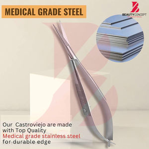 Ciseaux de beauté à ressort légers, antidérapants, durables et populaires, en acier inoxydable premium 4.5, avec logo personnalisé imprimé - Product Image 3