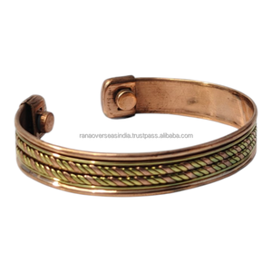Brazalete de Cobre Moderno y Ecológico para Terapia Biomagnética, Brazalete de Cobre Puro Sólido con Imanes Individuales para una Recuperación Mejorada del Cuerpo en General - Product Image 6
