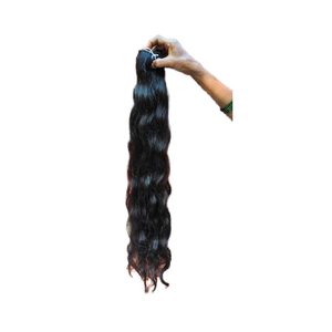 Onda Natural Mejor Calidad Color Natural 100% Sin Procesar Humano Remy Indio Cabello Crudo Sin Caída Extensiones - Product Image 1