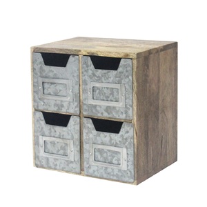 Organisateur de bureau à grande capacité au design minimaliste, très vendu, avec tiroir antique en bois, grande boîte de rangement décorative - Product Image 1