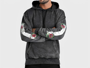Custom Front Logo Winter Acid-washed Retro Solid 100% Cotton Breathable Quick-Dry Hoodie 420g Streetwear DTG Printed Oversized - Product Image 1