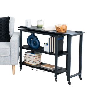 Trusted Furniture Factory Built Minimalist L-Shaped MDF Melamine <b>Workstation</b> with Foldable Feature Increases Office Productivity - Product Image 1