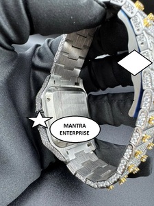 Reloj Unisex de Acero Inoxidable Analógico con Incrustaciones de Moissanita, Estilo Hip Hop, Deportivo, de Negocios, con Movimiento Mecánico Antiguo - Product Image 6