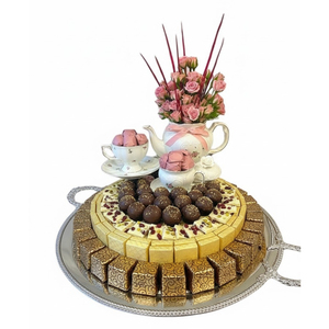 Highest Quality Silver Metal Chocolate <b>Tray</b> Premium Chocolate Serving <b>Tray</b> <b>Table</b> Ware Sweets Desserts Holder For Hotel Supplies - Product Image 1