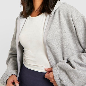 Sweat-shirt à capuche en coton personnalisé avec Logo imprimé, blanc 100% coton brodé, vêtements en éponge français en vrac, haute qualité, fermeture éclair, nouvelle collection - Product Image 3