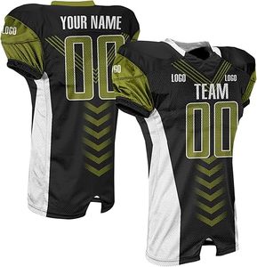 Diseño de Logotipo Personalizado Impreso en Camiseta de Fútbol Americano Unisex de Primera Calidad, Camiseta de Fútbol Americano Personalizada - Product Image 2