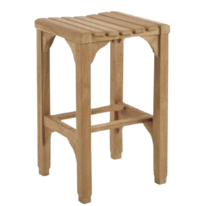 Taburete de bar sin respaldo en oferta, hecho de madera de teca con un estilo moderno y sencillo, apto para uso en exteriores, resistente a la putrefacción. - Product Image 6