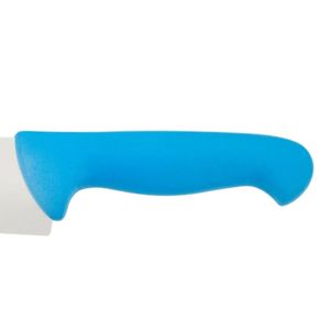 Cuchillos de Cocina Ergonómicos Azules con Mango Ergonómico, Hoja Plateada en Punta, Protector de Dedos y Borde Liso para Cortar Verduras y Alimentos - Product Image 6
