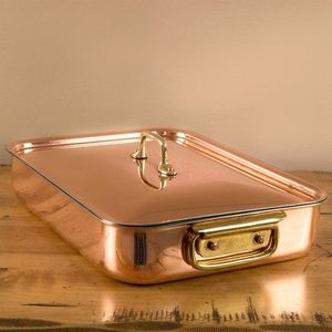 Copper Saucepan <b>with</b> <b>Lid</b> Professional Grade Cookware Heavy Bottom <b>Pan</b> for Gas Stove Induction Kitchen Use - Product Image 3