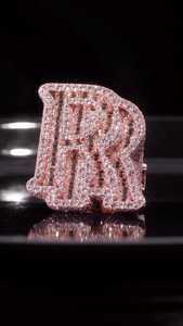 Custom Initial RR Letter <b>Ring</b> <b>925</b> <b>Silver</b> 10K Gold Hip Hop Men's Iced Out Lab Diamond Jewelry Pass Test D Color 3D Initial Bling - Product Image 3