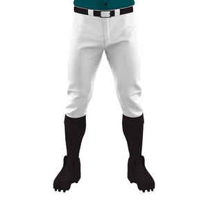 Ensemble uniforme de baseball personnalisé pour garçons – Maillot bleu sarcelle, pantalon blanc court, broderie en sergé, nom de l'équipe 00, toutes saisons, coupe classique - Product Image 6