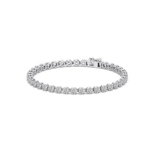Pulsera de Diamantes Cultivados en Laboratorio CVD, Oro de 14K y 18K, Corte Redondo VVS, Joyería de Lujo para Mujer, Venta al por Mayor - Product Image 4