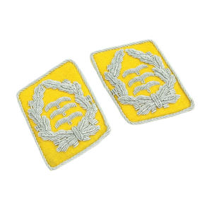 Écussons de col en fil d'or et d'argent de qualité supérieure, faits à la main, insignes de cérémonie pour uniforme - Product Image 1