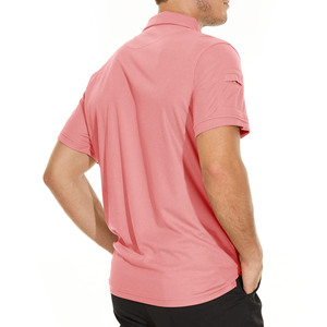 Polo de sport slim pour homme avec logo brodé personnalisé, haute qualité, manches courtes, séchage rapide, rayé, pour le golf - Product Image 4