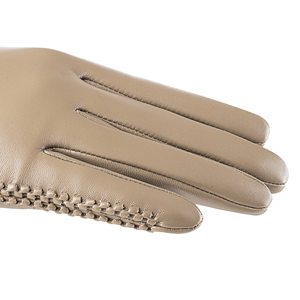 Samroz Sports Genuine Sheepskin Leather Bike Wear <b>Gloves</b> for Women Four Seasons Warm <b>Touchscreen</b> Breathable Driving Dress <b>Gloves</b> - Product Image 5