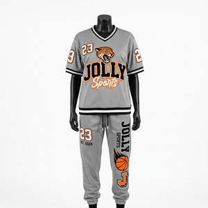 Custom <b>mesh</b> jersey and <b>pant</b> set 180 GSM lightweight breathable brown sportswear with screen print logo Women's Sets - Product Image 2