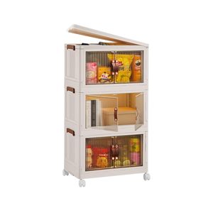4 Contenedores de Almacenamiento Plegables de 360 Grados con Puerta Magnética, 3 Organizadores de Armario Apilables y Plegables - Product Image 1