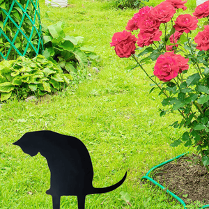 CIFbuy Estatua de Gato Negro de Metal para Exteriores, Decoración de Jardín con Recortes Huecos, TikTok para Servicio de Recogida Temu - Product Image 1