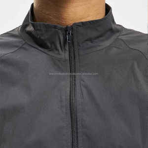 Men's Customizable Cotton Windbreaker Tracksuit ODM Designer Two Piece Set With <b>Jacket</b> And Short For Comfortable Winter Running - Product Image 3