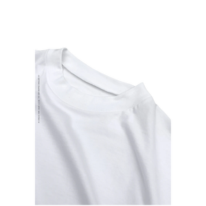 T-shirt court surdimensionné pour homme, 300 GSM, manches courtes, col rond, blanc uni, tricoté, 100% coton, décontracté - Product Image 2