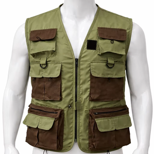 Chaleco Deportivo para Hombre, Transpirable, UPF 35, Secado Rápido, con Cierre de Cremallera, 140g, para Senderismo, Pesca y Escalada - Product Image 1
