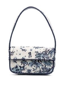 Handmade Blue White Beaded Shoulder <b>Bag</b> Women Tropical Floral Evening Clutch Vintage <b>Boho</b> Party Handbag Craftera Exports - Product Image 4