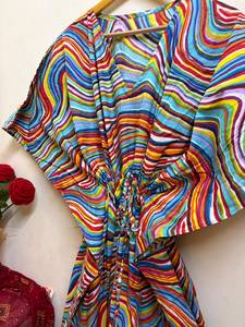 Wholesale Handmade Floral Cotton <b>Kaftan</b> Dress Women <b>Beach</b> Cover up Boho Resort Wear Summer Maxi Dress Daily Plus Size - Product Image 4